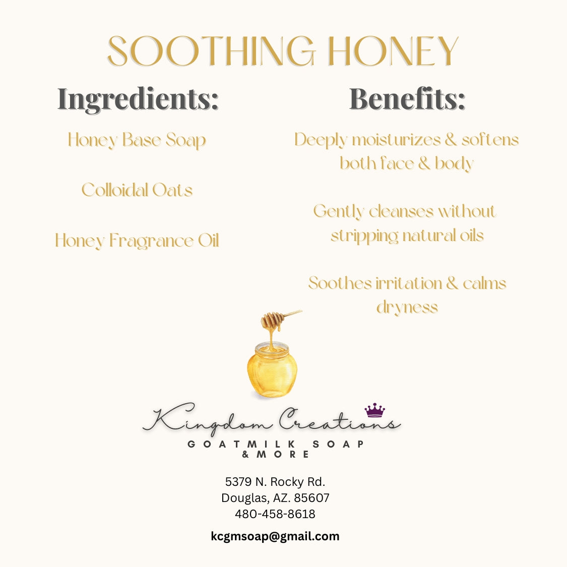 Soothing Honey Soap Bar